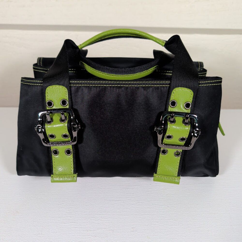 NWOT Vintage Franco Sarto Black Nylon Buckle Baguette – Y2K Retro Gorpcore